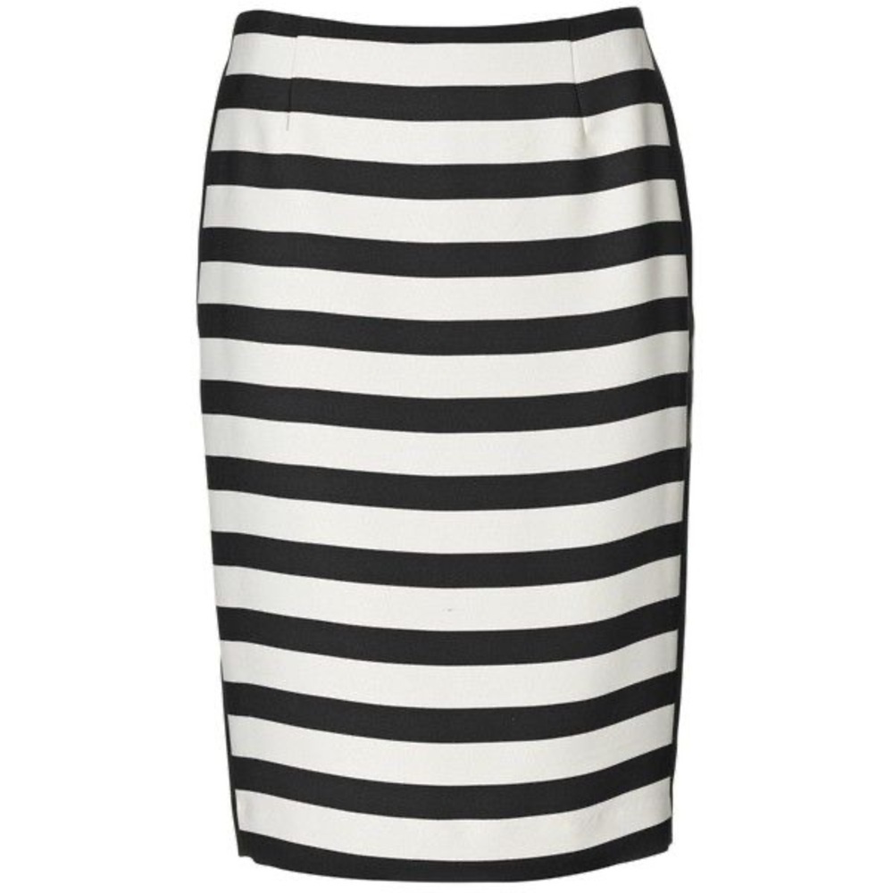 By Malene Birger Kalotia Black White Stripe Skirt Size 4 (FR 36) Chic Minimalist
